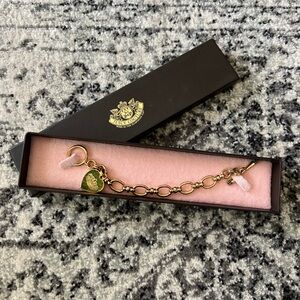 NWT Vintage Juicy Couture Gold Tone Charm Bracelet